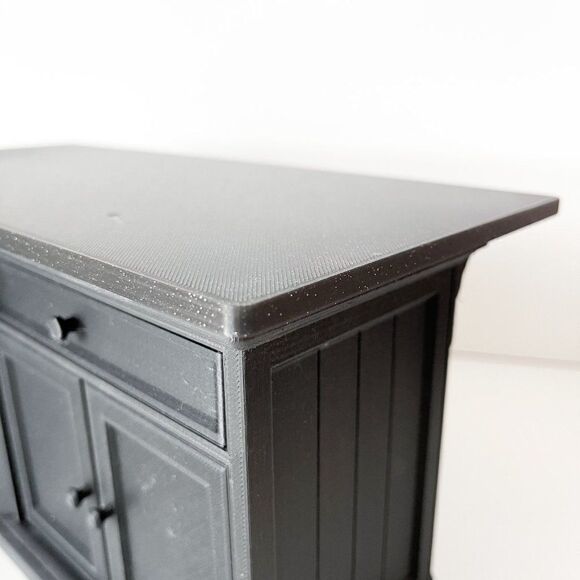 Barbie Integrity Doll Black Kitchen Island 1:6 Scale 3 Matched Chairs 3D Printed - Picture 3 of 13